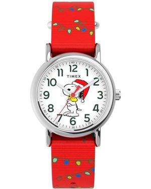 Timex Quartz Analog Fabric Watch - Red