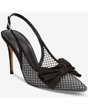 AAJ By Aminah Gemma Bow Slingback Pumps - Black