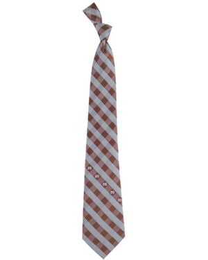 Eagles Wings Mississippi State Bulldogs Woven Checkered Tie - White