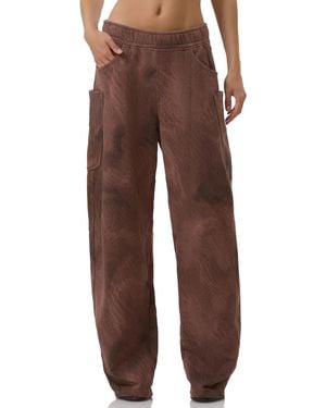 AFRM Ryan Barrel-leg Sweatpants - Brown
