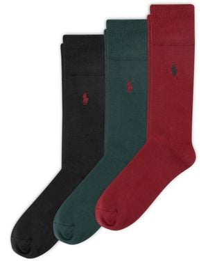 Polo Ralph Lauren 3-pk. Supersoft Dress Socks - Green