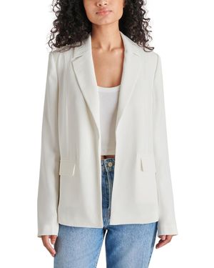 Steve Madden Payton Open-front Long-sleeve Blazer - White