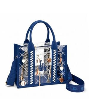 Montana West Los Angeles Dodgers Charmed Whipstitch Tote - Blue