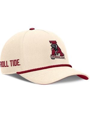 Nike And Natural Alabama Crimson Tide Legacy Vintage Rope Rise Adjustable Hat