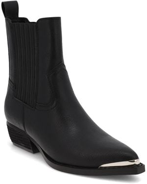 MIA Radly Western Chelsea Pointed Toe Booties - Black