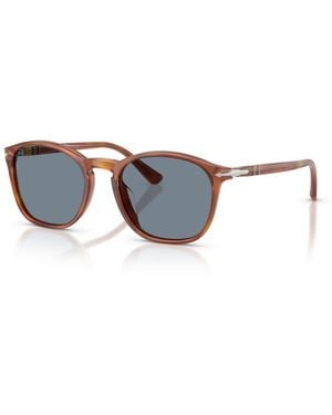 Persol Square Retro Sunglasses Po3007sx - Blue