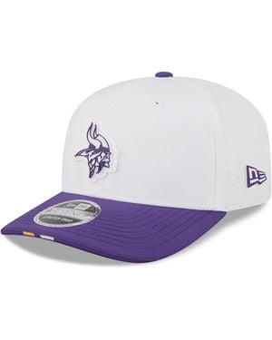 KTZ White/purple Minnesota Vikings 2025 Nfl Training Camp 9seventy Adjustable Hat - Multicolor