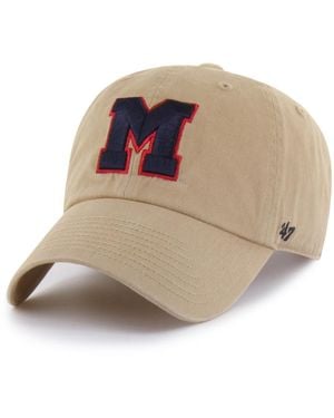 '47 Ole Miss Rebels Clean Up Adjustable Baseball Cap - Natural