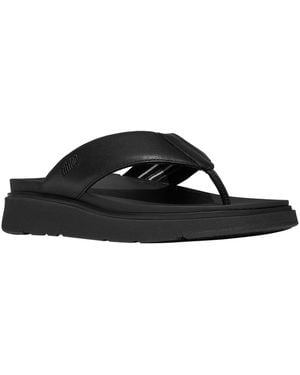 Fitflop Round Toe Flip-flop Sandals - Black