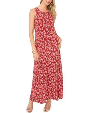 Vince Camuto Sleeveless Crewneck Maxi Dress - Red