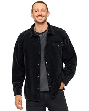 Chubbies The Shadowstorm Long-sleeve Waffle-cord Regular-fit Shirt - Blue