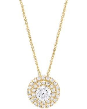 Grown With Love Lab Grown Diamond Double Halo Pendant Necklace (1-1/2 Ct. T.w. - Metallic