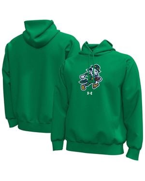 Under Armour Notre Dame Fighting Irish Core Icon Fleece Pullover Hoodie - Green