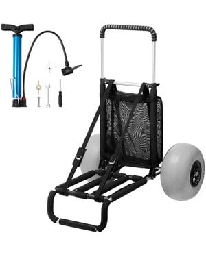 Vevor Poly Garden Dump Cart Heavy-duty Yard Carts And Wagons - Black