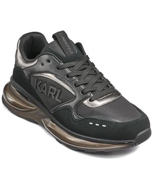 Karl Lagerfeld Karl Side Round Toe Runner Shoes - Black