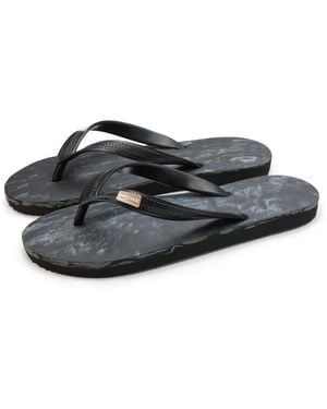 feel good S Classicz Remix Natural Rubber Flip-flop Thong Sandals - Black