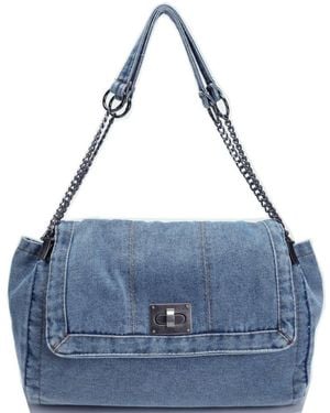 Susu Astra Chain Flap Shoulder Bag - Blue