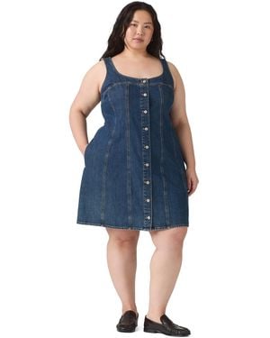 Levi's Plus Size Audra Square Neck Mini Tank Dress - Blue