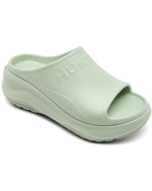 HUNTER Haddie Slip-on Open Toe Wedge Sandals From Finish Line - Green