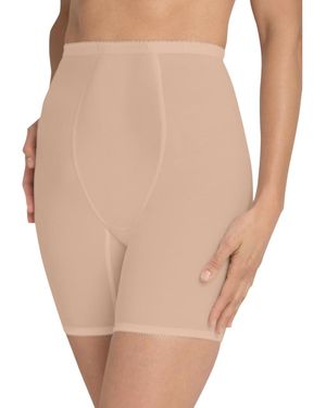 Secret Solutions Plus Size High-waist Power Mesh Long Leg Shaper - Natural