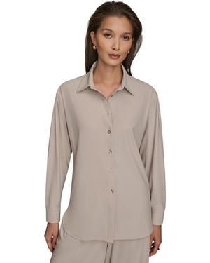 Donna Karan Weekend Button-down Shirt - Brown