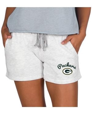 Concepts Sport Green Bay Packers Mainstream Terry Lounge Shorts - White