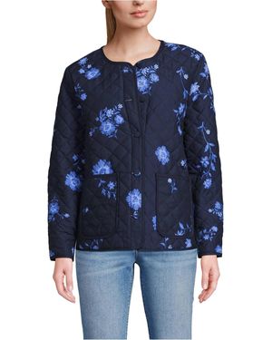 Lands' End Quilted Reversible Jacket - Blue