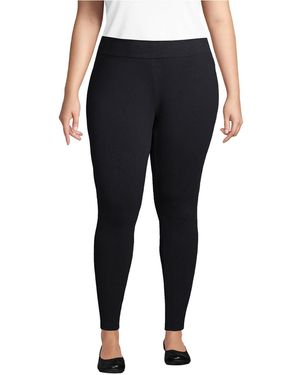 Lands' End Plus Size Starfish Mid Rise Knit leggings - Blue