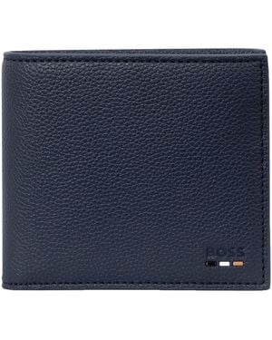 HUGO Boss Ray 4cc Coin N. Bifold Faux Leather Wallet - Blue