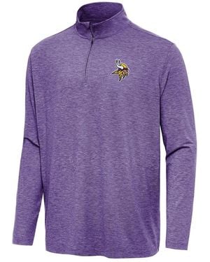 Antigua Minnesota Vikings Hunk Quarter-zip Jacket - Purple