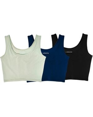 LARKEN Maternity X Nursing And Hands-free Pumping Bra (3-pack) - Blue