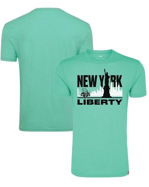 Sportiqe And New York Liberty Skyline Comfy Tri-blend T-shirt - Green