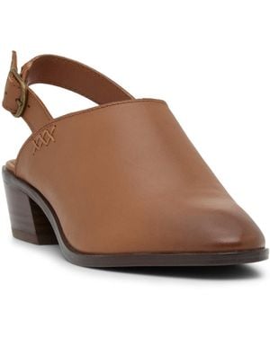 Lucky Brand Mylody Slingback Low Heeled Mules - Brown