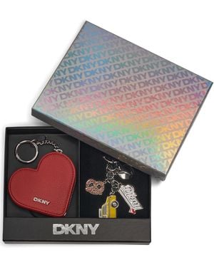 DKNY Boxed Charms And Heart-shaped Wallet - Gray