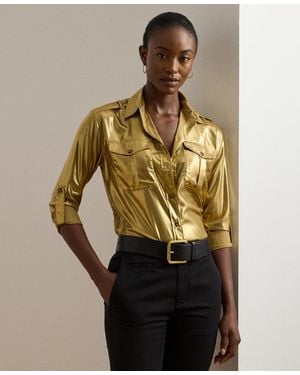 Ralph Lauren Metallic Chiffon Shirt