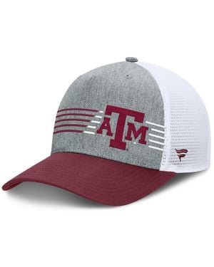 Fanatics Heather Gray/maroon Texas A&m aggies Profile Trucker Adjustable Hat - Multicolor