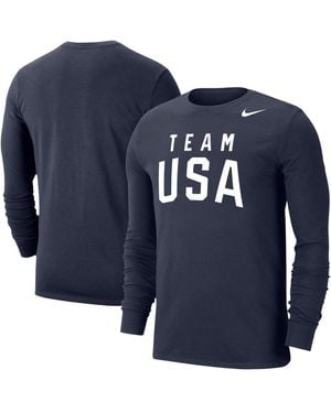 Nike Dri-fit Long-sleeves T-shirt - Blue