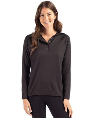 Cutter & Buck Coastline Epic Comfort Recycled Hooded Shirt - Black
