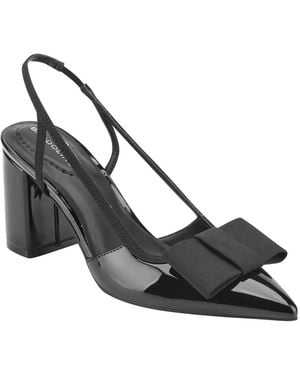 Bandolino Sanessa Bow Block Heel Slingback Pumps - Black