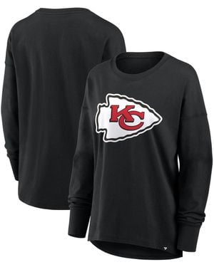 Fanatics Kansas City Chiefs Relaxed Hip Essential Long Sleeve T-shirt - Black
