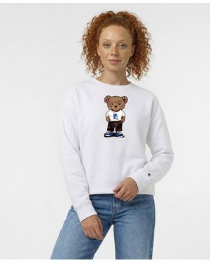 Champion Duke Blue Devils Teddy Bear Fleece Sweatshirt - White