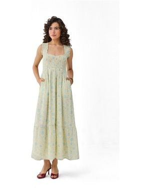 REISTOR Smocked Maxi Dress - White