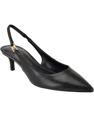 Tommy Hilfiger Tulley Kitten Heel Slingback Pumps - Black