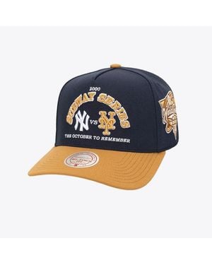 Mitchell & Ness New York Yankees Vs. New York Mets October To Remember Pro Pinch Snapback Hat - Blue