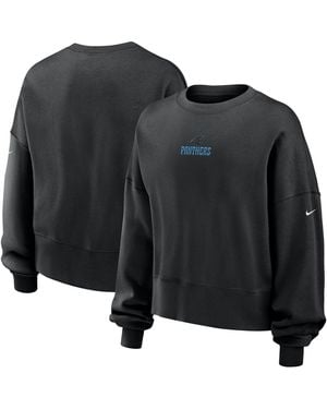 Nike Carolina Panthers Oversized Rewind Pullover Sweatshirt - Black