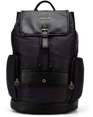 Elle Eleganza 17" Monogram Backpack - Black