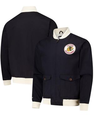 Mitchell & Ness Chicago Hawks Vintage Coaches Cotton Twill Full-zip Jacket - Blue