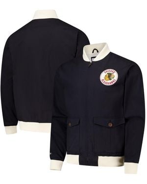 Mitchell & Ness Chicago Hawks Vintage Coaches Cotton Twill Full-zip Jacket - Blue