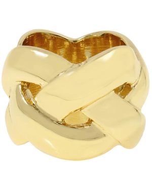 Steve Madden Woven Twist Band Ring - Yellow