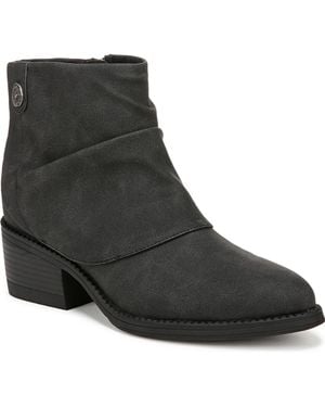 Blowfish Riley Almond Toe Block Heel Booties - Black